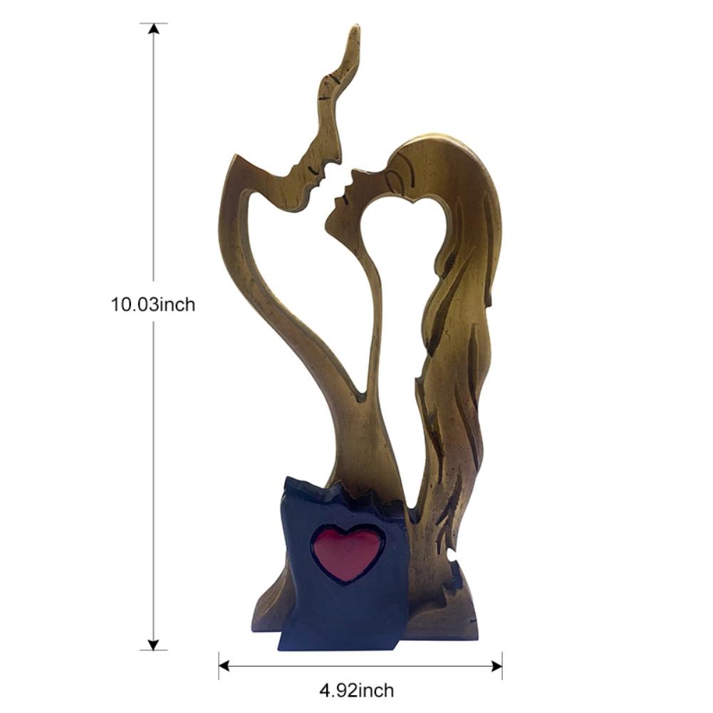 Par Resinpynt Valentinsdagspynt Kjærlighetsform Hjemmepynt Par Kyss Resin Dekorasjon Valentinsdagsgave