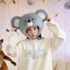 [RUIXIA1] Animal Hats, Giraffe and Koala Designs, Headgear for Kids and Adults, Cute Animal Hat, Kigurumi Head Cover, Halloween, School Festivals,