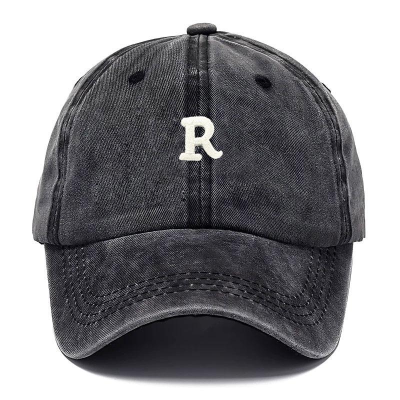 Yiran bag Vintage Gewassen Katoenen Baseballpet Voor Mannen Vrouwen Letter R Borduurwerk Unisex Zacht Hoedje Pet Hip Hop Trucker Petten Streetwear