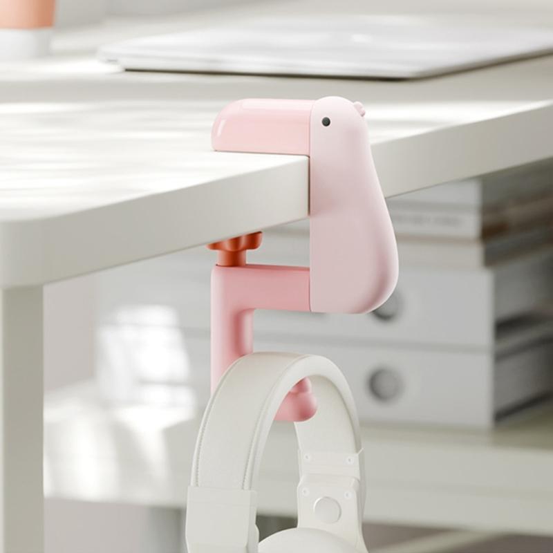Pack of 2 Duck Shaped Space Saving Under Desk Schoolbag Hanger Bag Hanging Hook for Keys Umbrellas Cups Office Home Use