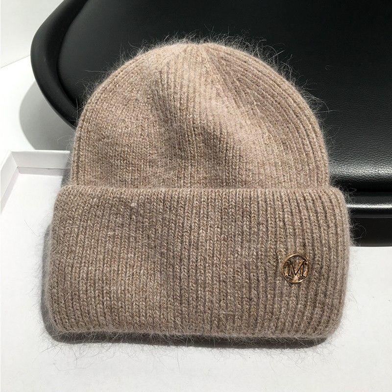 Damen Winter Strickmütze: Warm, Dicker Samt, Vielseitig, Schlankmachend mit Ohrenschutz für Schwangerschaft und Alltag.