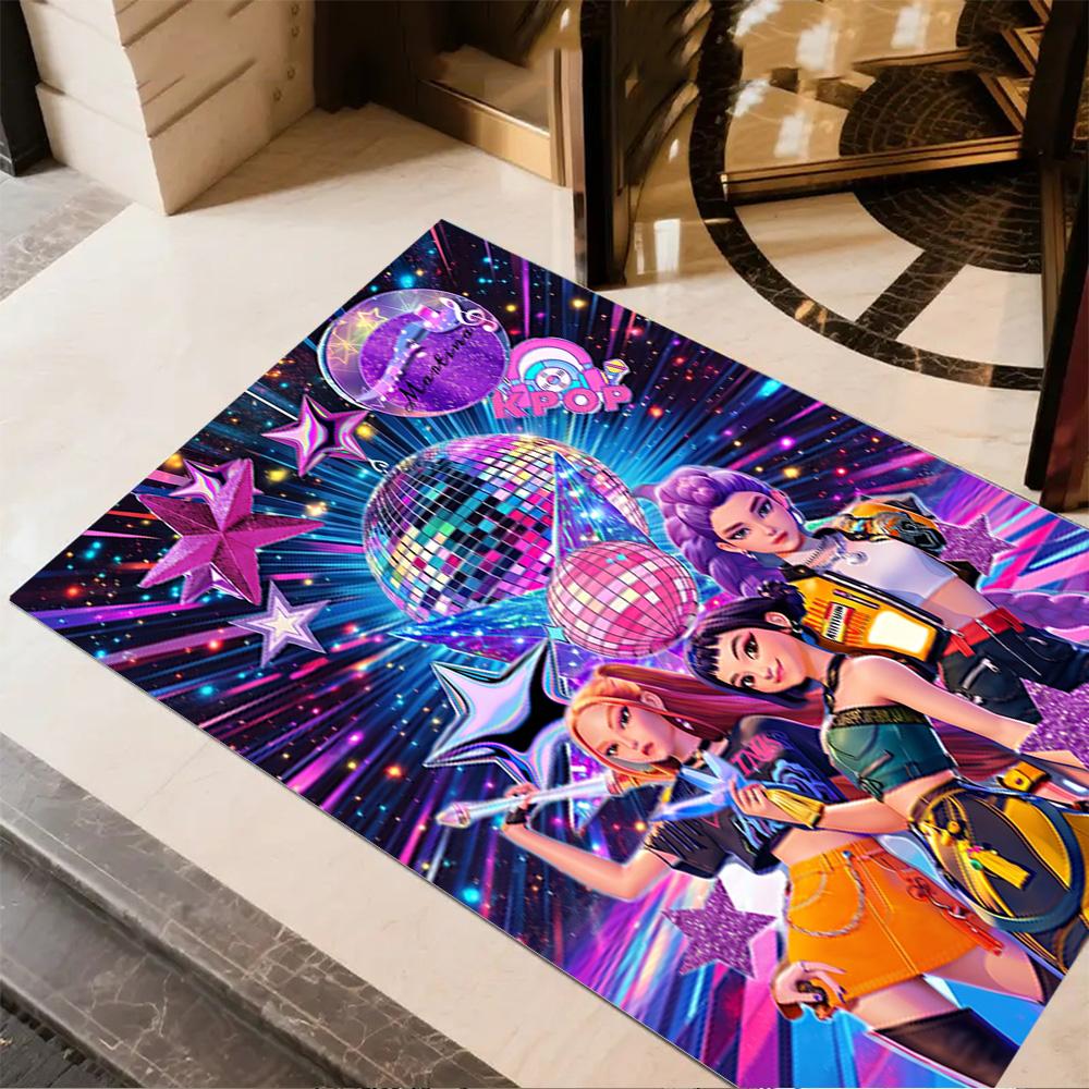 Stars Friends Night Floor Rug Office Rug Design for Hallway Bedrooms Foyer Study room Anti-slip Rug Decorate Offices Perfect Gift for Women/Men