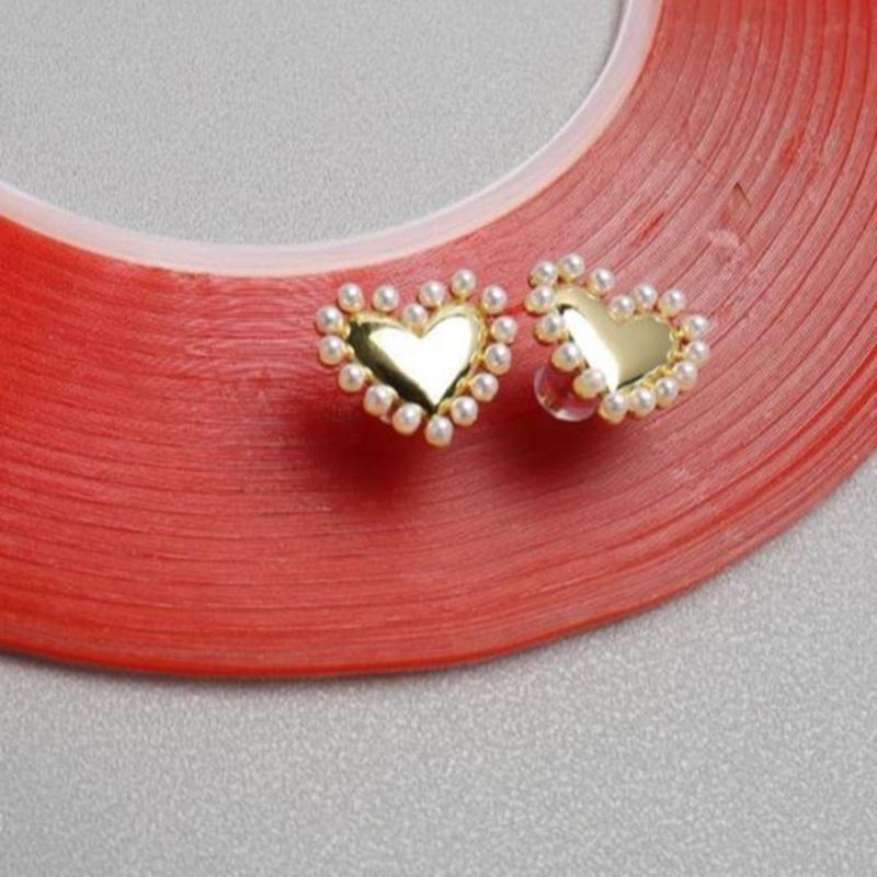 Heart Studs Earrings Creative Ear Accessory Heart Ear Studs Suitable for Teens and Youthful Fashion Lovers Present