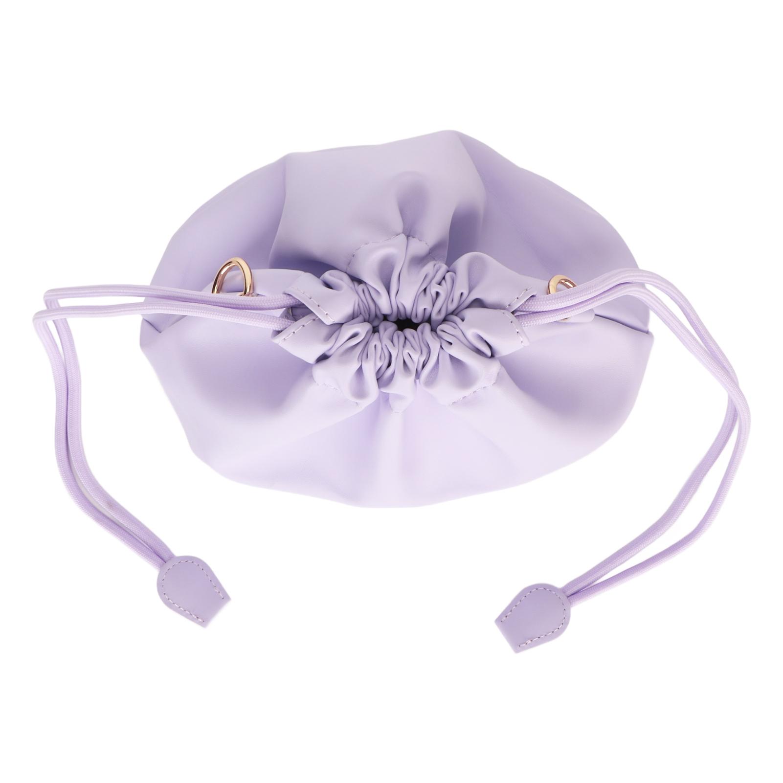 

Бархатный чехол-мешочек на шнурке из ПУ кожи для камеры, водонепроницаемый, портативный, из ПУ кожи, чехол-кейс для камеры с плечевым ремнем фиолетовый