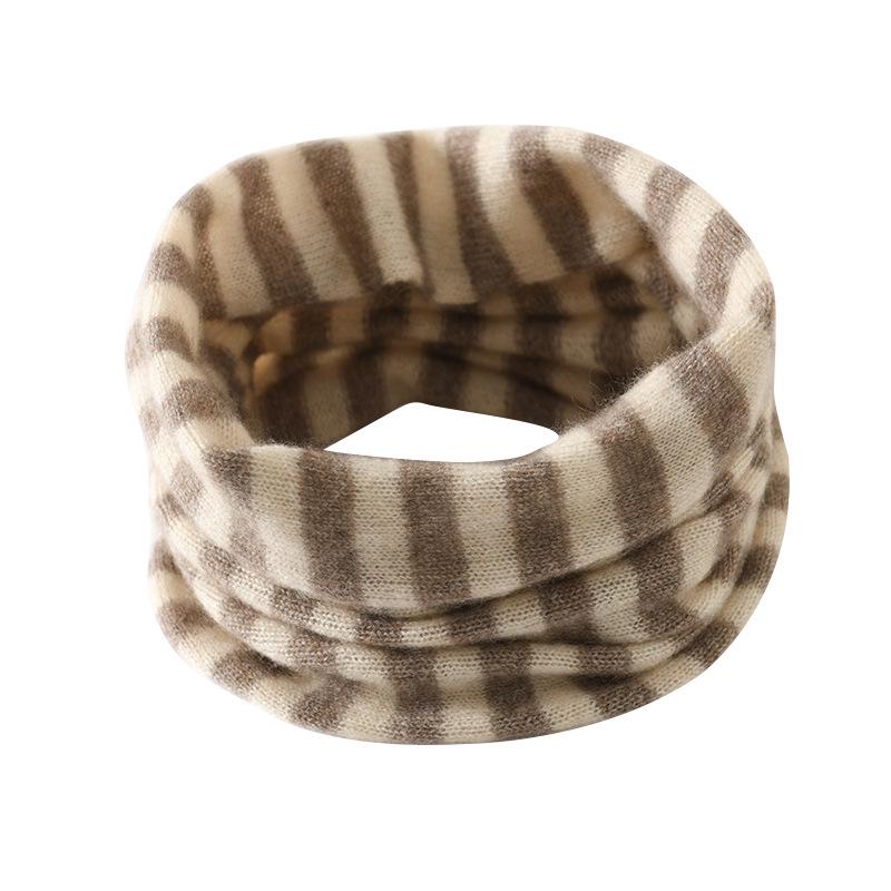 Colorblock Kaschmir-Strick-Schal - Vielseitiger gestreifter Snood für Damen & Herren