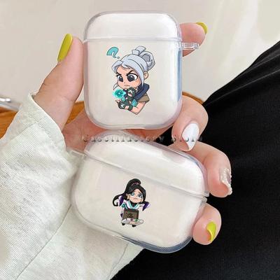 Anime Valorant Airpods Hülle Soft Protector Cover Box für Apple Airpods 1 2 3 Pro Niedliche Cartoon Transparente AirPods Hüllen Shell