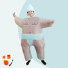 Halloween Inflatable Funny Fat Man Sumo Costume for Parties & Performances