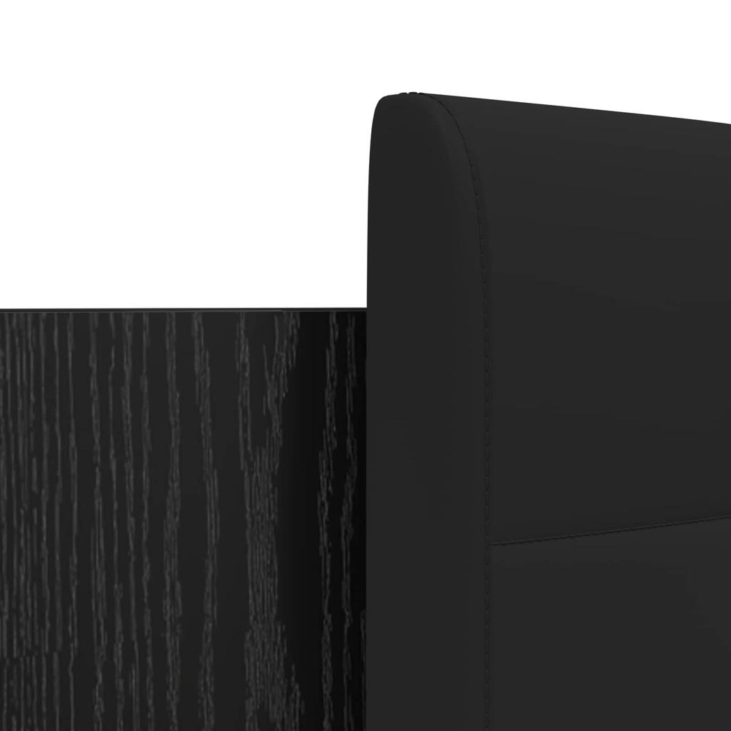 Bed Frame with Headboard Black Oak Effect 120 x 200 cm