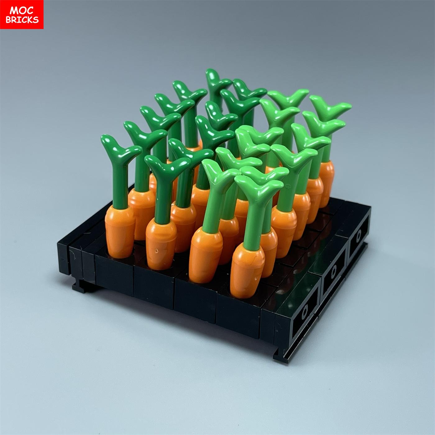 Нетоксичные кубики Moc Растения Кукуруза Овощи Еда Фермерская сцена Образовательные строительные блоки Собранные детские игрушки