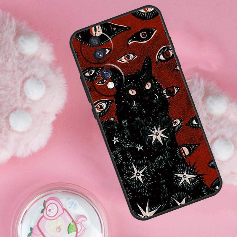 Death Tarot Cat Case For Honor 70 90 50 Lite X9c X8a X8b X9b X9a X8 X9 Honor 200 Lite Magic 5 6 7 Pro Cover