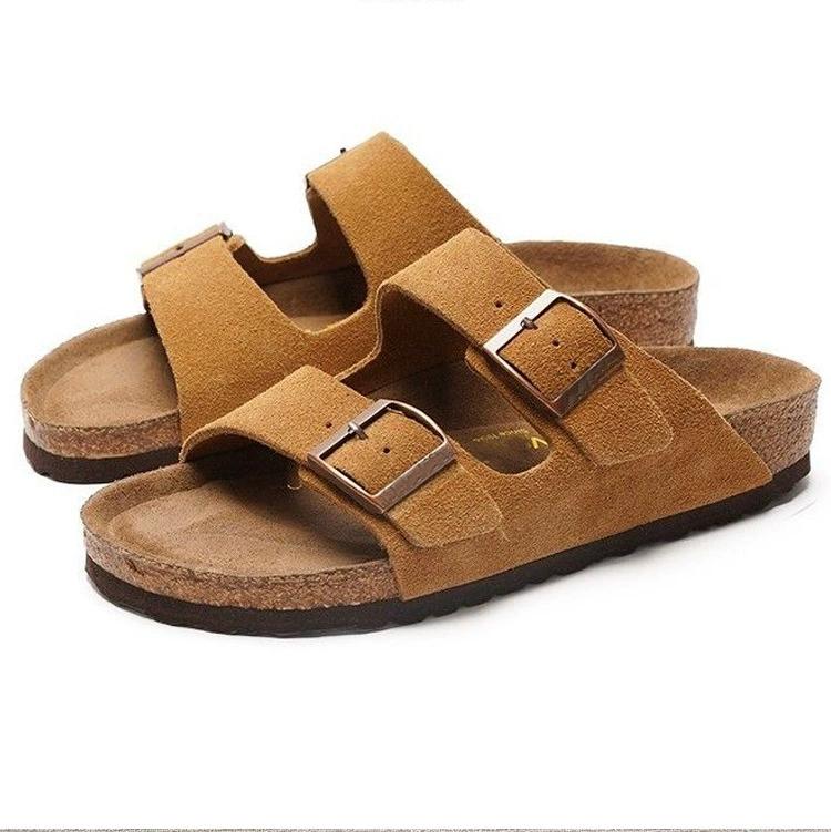 Fashion Sandals for Women Men Cork Footbed Adjustable Slides Slip On Summer Unisex Slippers with Arch Support