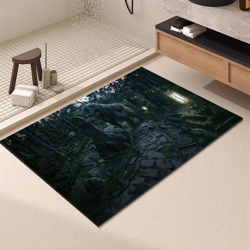 Washable Wear-resistant Diatom Mud Floor Mats Bathroom Anti-slip Mats