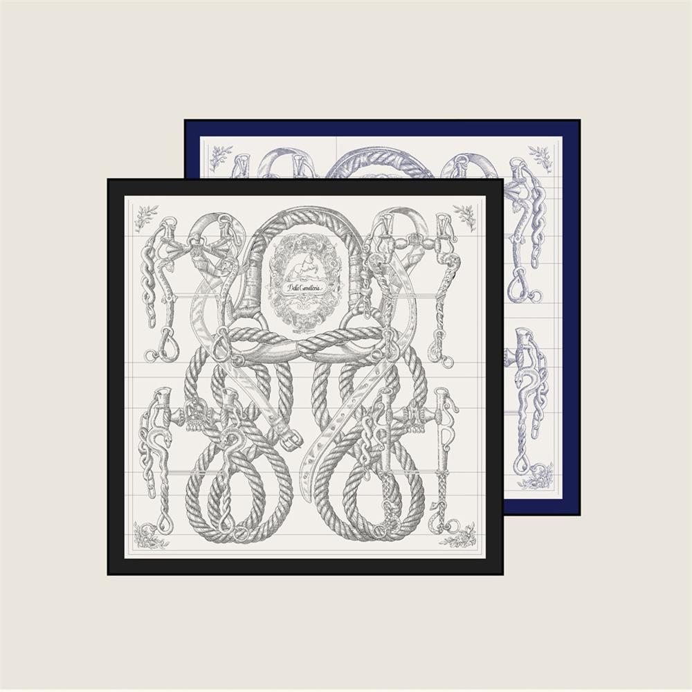 New Hand Rolled Twill Silk Scarf Women Fashion Double Side Printed Square Scarves Wraps Echarpes Foulards Femme Hijab 53CM