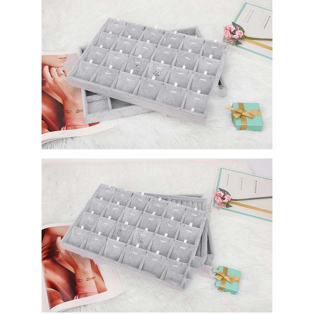 Trays Jewelry Brief Tray Pendant Earrings Rings Bracelets Watch Case Long-Lasting Easily Care Home Display Showcase