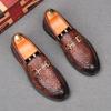 New Arrival Men's Woven Pattern Flats Shoes Male Designer Black Slip On Loafers Homecoming Wedding Dress Footwear