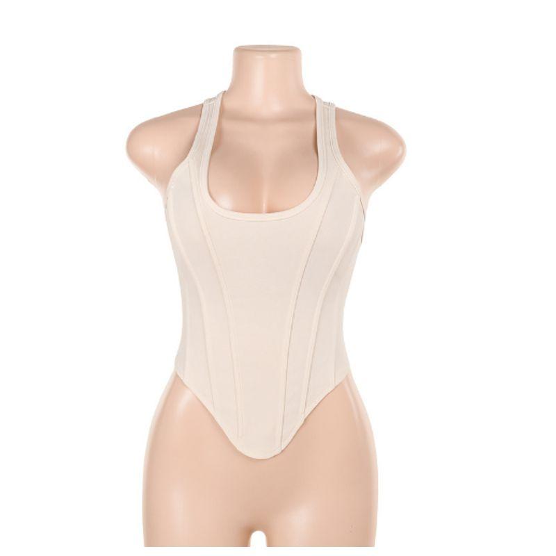 

Hanging Neck Dress 2025 Summer Lady Sexy Pettiskirt Halter Lace-up Bows Dress Apricot vest L