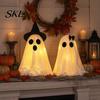 Saisonale Feiertagsdekoration Halloween Geist Dekoration, Leuchtend mit Hexenhut/Schleife, Dekoration Spukhaft Stehend für Veranda Hof Außenparty
