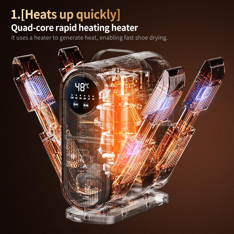 Intelligent Portable Foldable Shoe Drying Machine With Constant Temperature Dehumidification For Sports Gear