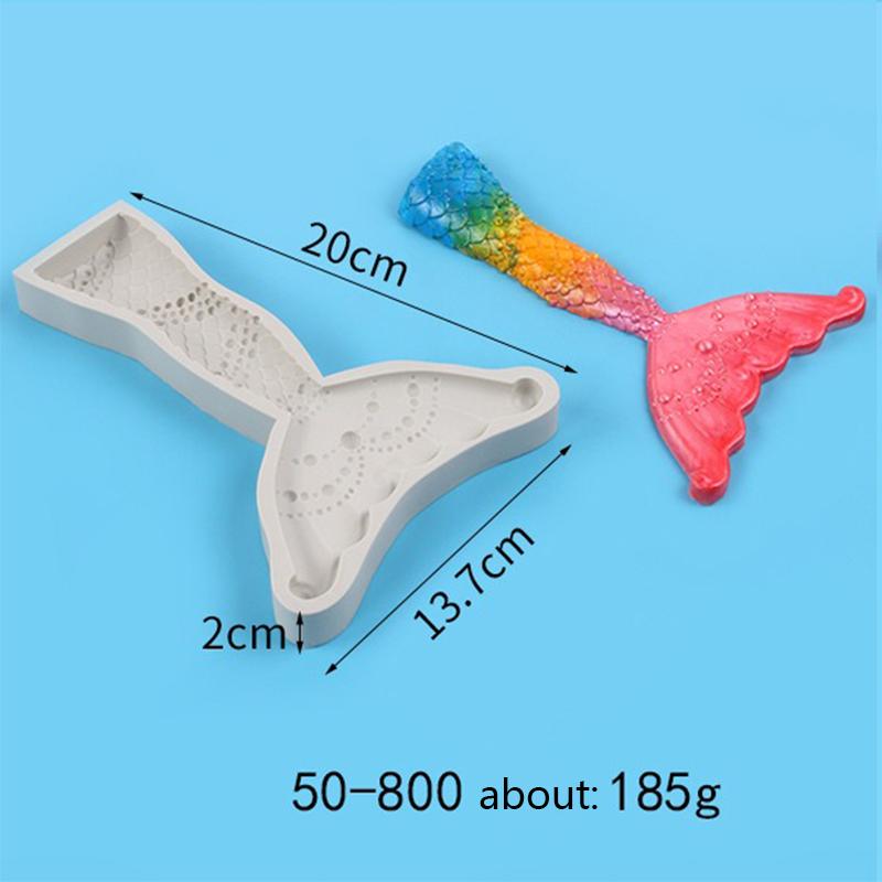 Mermaid Tail Silicone Resin Mold DIY Ocean Mermaid Shell Conch Fondant Chocolate Cupcake Gumpaste Baking Cake Decorating Tools