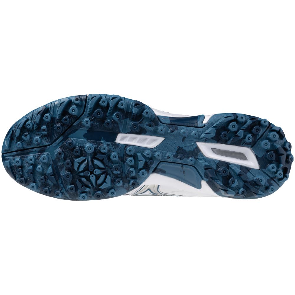 Mizuno Wave Gaia 3 Handball Club Wide Size 2E Shoes, Activities, Width, Lightweight, Indoor, White/Blue/Silver, 27.0 cm,