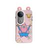 KEYSION Cute Ear Cartoon Case for VIVO V50 5G with Lanyard Soft Silicone+PC Shockproof Phone Back Cover for VIVO V50