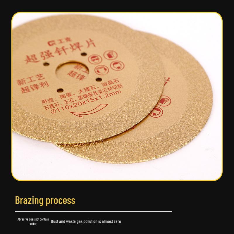Diamond Brazed Porous Saw Blade for Angle Grinder - Cuts Stainless Steel, Metal, Cast Iron