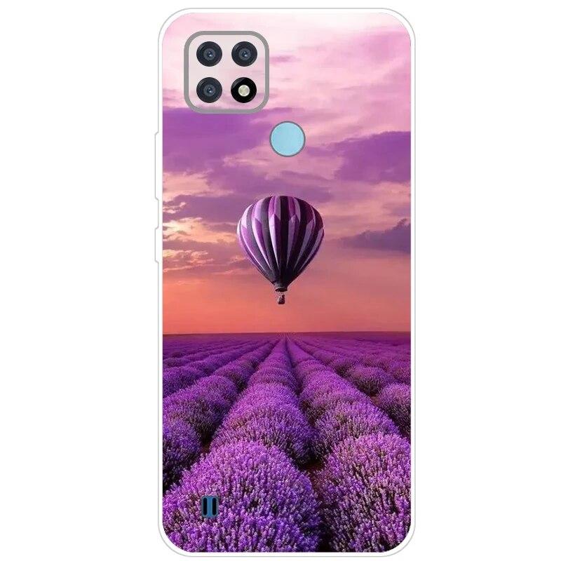 Realme C21 Hülle 6.5'' Klar Silikon Fudnas Weiche TPU Hülle Für Realmi C21 2021 Hülle C 21 Handyhüllen Rückseite RealmeC21 Bumper