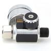 Air Pressure Regulator 0 10bar 0 140psi Aluminum Alloy Valve 1 4inBSPP Inlet Outlet ConnectorSilver
