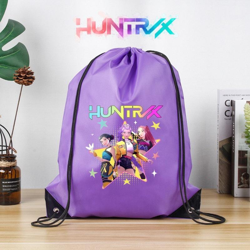 Huntress Girls Cosplay Drawstring Backpack Lightweight Polyester String Bag for Marathon Sports Events Gym Travel