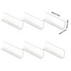 6 Pieces Acrylic Shelf Separators Shelf Organizers Dividers Clear and L Shape Design For Storage Cabinet And Display