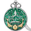 Castle Commemorative Gift Quartz Movement Large Pocket Watch