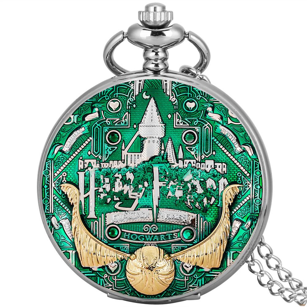 Castle Commemorative Gift Quartz Movement Large Pocket Watch