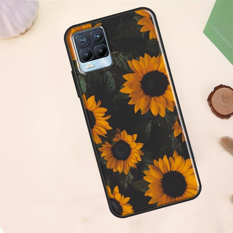 Sunny Sunflower Case For Realme C67 C71 C63 C61 C55 C51 C53 C35 C65 C75 11 12 13 14 Pro Plus GT6 GT7 15 Pro
