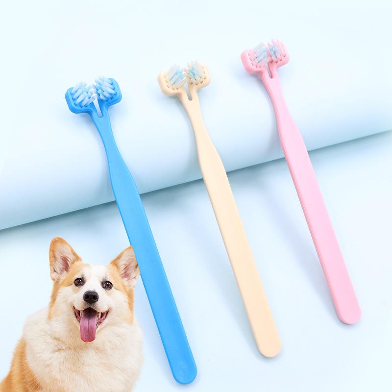 Dog Toothbrush, Cat Toothbrush, Pet Oral Cleaning, Double-head Toothbrush, Double-brush Head Toothbrush