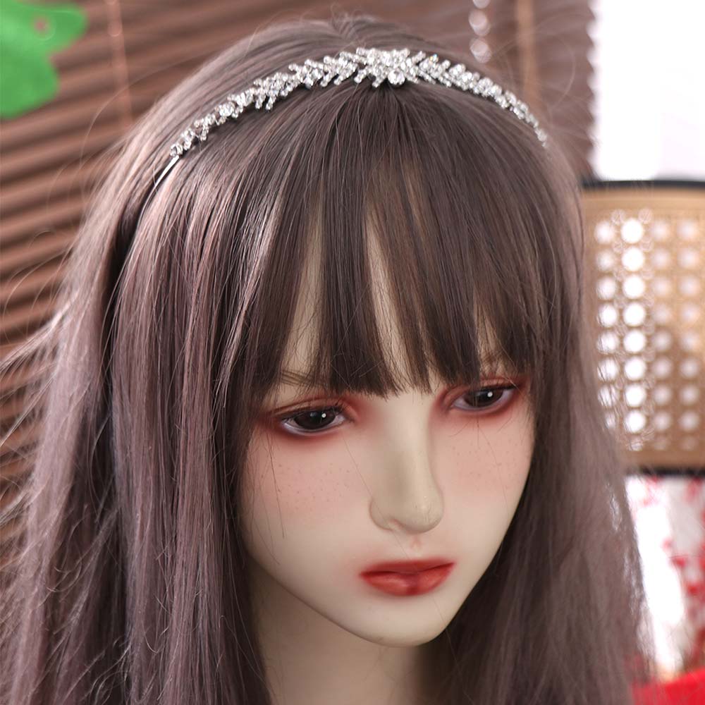 Shining Geometric Bridal Crown Headwear Jewelry Wedding Tiara Rhinestone Hair Accessories Queen Headband Engagement