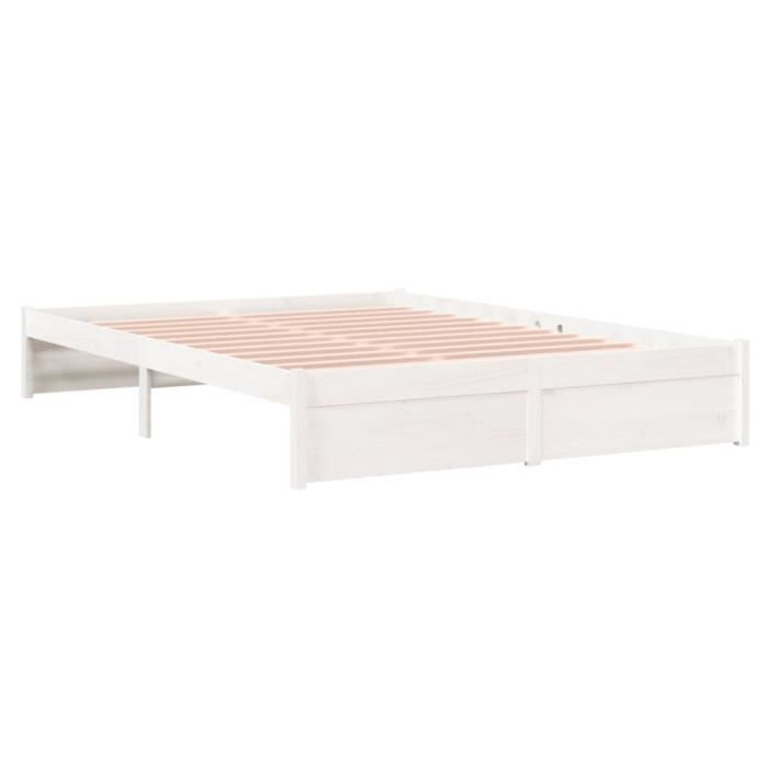 VidaXL Bed Frames White Solid Wood 140x190 Cm 814930