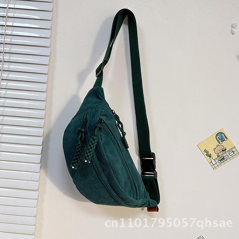 Fashi Bolso de Pecho de Pana Unisex Casual Riñonera Plátano Bolso de Cinturón Cruzado Bolso de Hombro Sencillo Moderno para Hombres y Mujeres