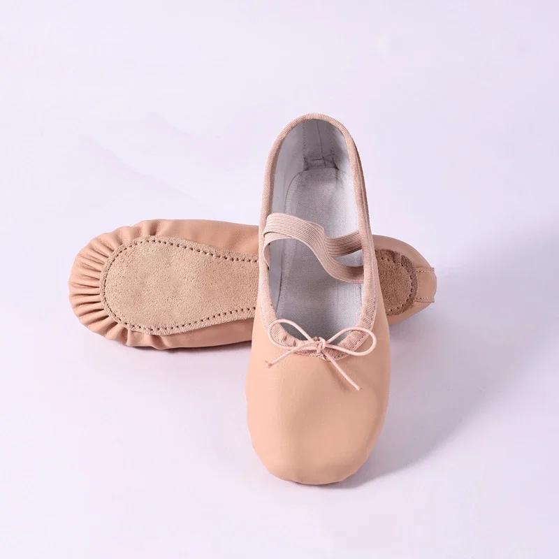 

Fashion PU Leather Ballet Slippers for Women, Professional Dancers for Girls, Children s and Children s Dance Shoes 23
