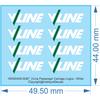 Logotipos de Vagões de Passageiros VLine - Branco - 1/87 1/160 - Decalque Aquático - Waterslide, HO (1/87) - Tobogã, 1/87