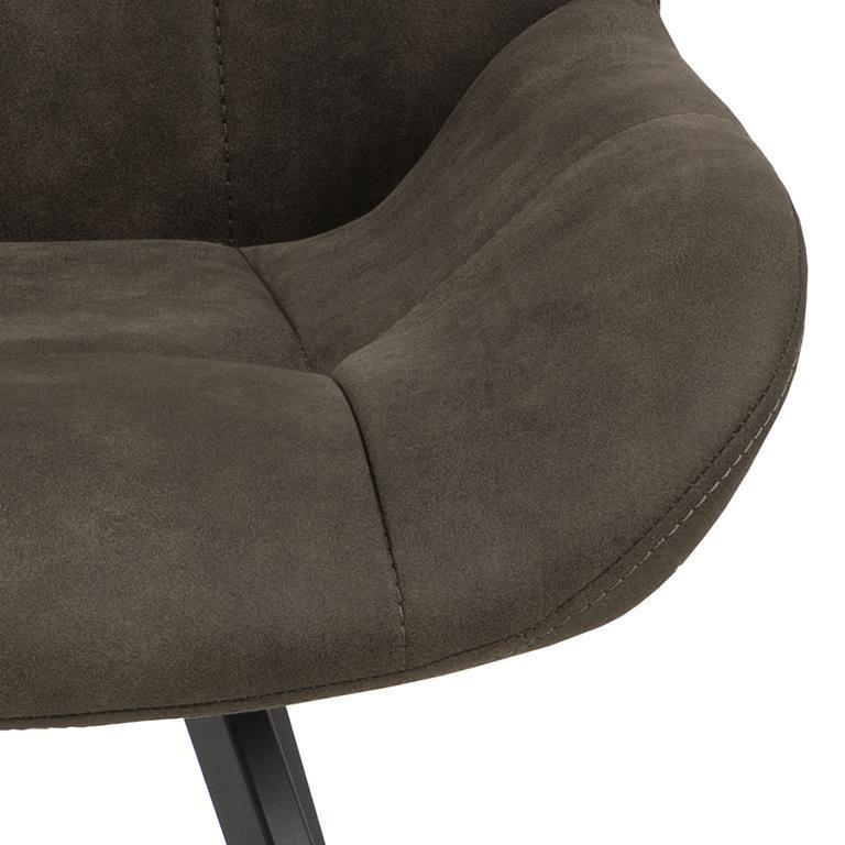 Waylor UPHOLSTERED CHAIR Anthracite Metal Legs