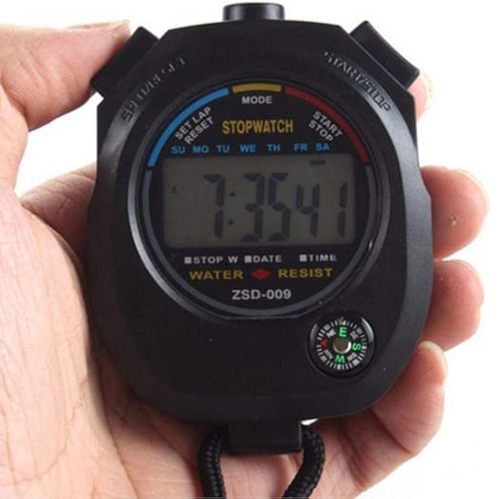 Large Display Sport Stopwatch LCD Chronograph Timer Electronic Digital Stopwatch  Track Field