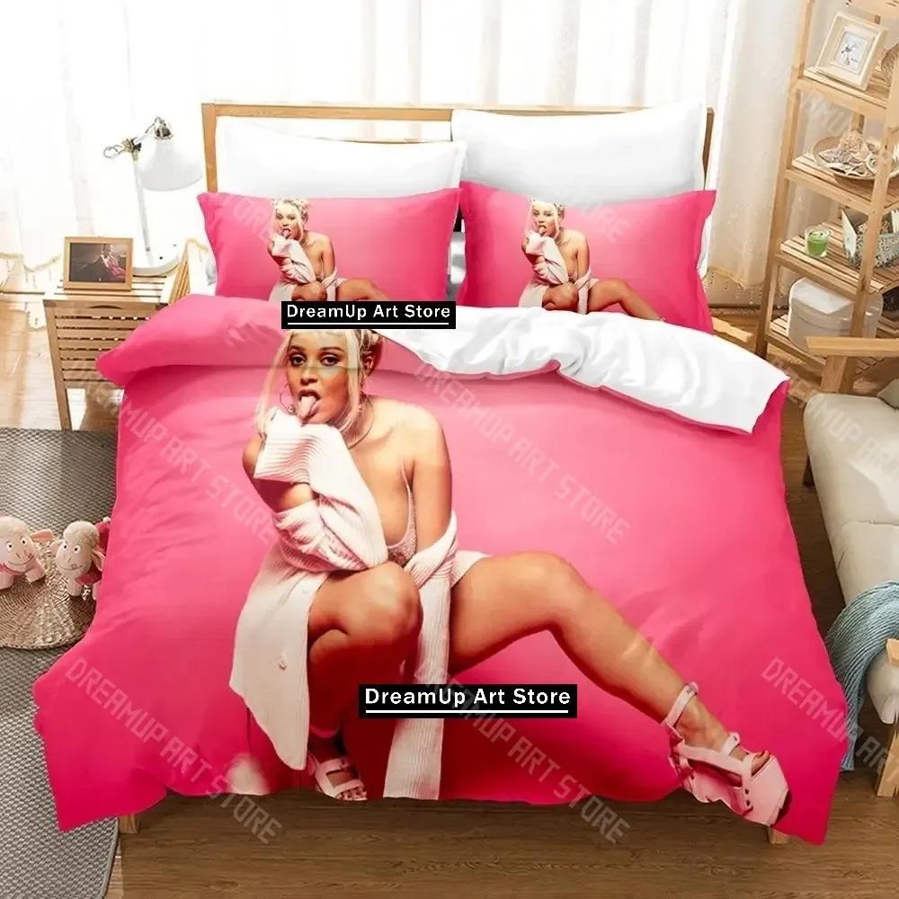 

3D Print Doja Cat Bedding Set Single Twin Full Queen King Size Bed Set Adult Kid Bedroom Duvetcover Sets Anime EU Single 90x200cm