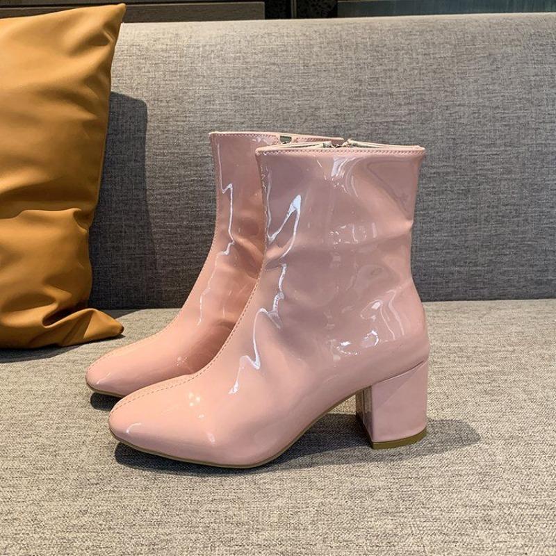 Fashion Zip Ankle Boots for Women Pole Heeled Stripper Very High Heels Woman Short Shoes New In Fashion 2025 Autumn Hot Pu Trend Booties