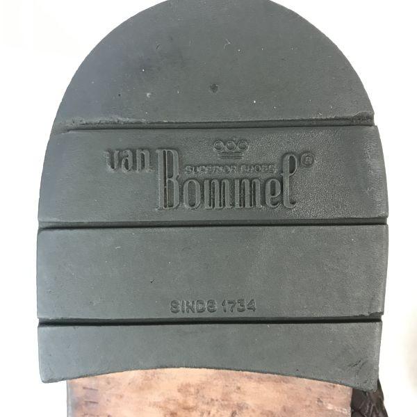 Van Bommel Braided Leather Slip-on Vamp Shoes 7.5 26cm Brown(USED)