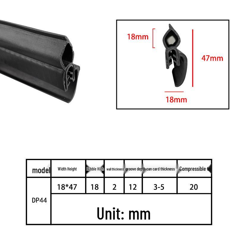 High-Temperature Resistant U-Shaped Rubber Sealing Strip for Dustproofing Electrical Cabinets and Car Doors
