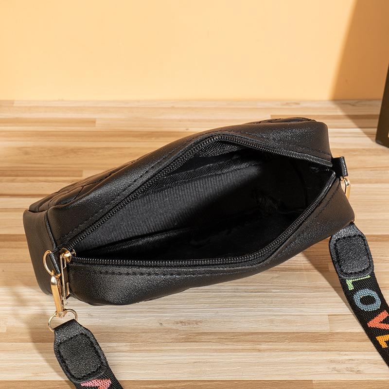 Fashion embroidery love shoulder crossbody camera bag versatile simple mobile phone change women's bag