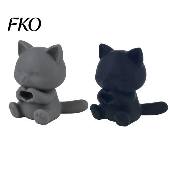 3D Print Lovely Cat Display Figurine Printed Figurine, Artistic Desktop Decoration, Heart Hand Gesture Cartoon Smiling Shelf Decor Decor, Tabletop