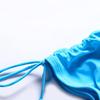 Sommer Strand Damen Unifarbene Bikinihose Seitlich Gefaltetes Bandage Badehose