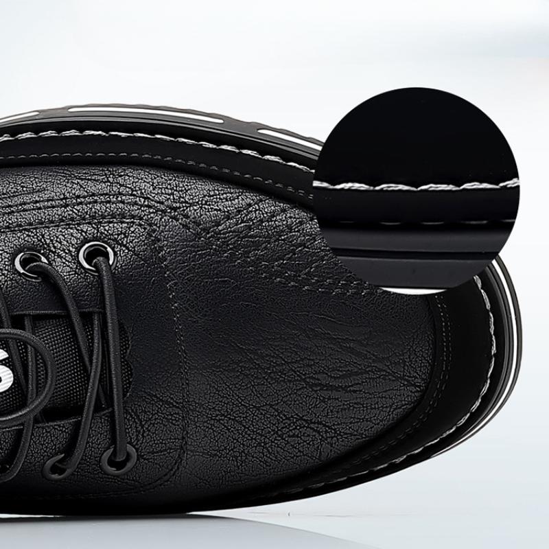 Fashion Genuine Leather Man Shoes Elastic Band Men's Sneakers Concise Soft Soled Men Casual Shoes Light Running Sneaker Tenis Shoes 50