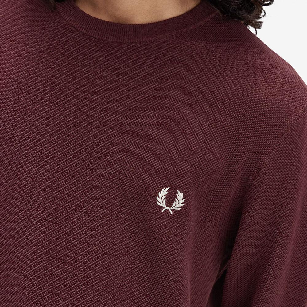 FRED PERRY [Sharp] Pique Stitch Knit - Oxblood Afpm2531309-597